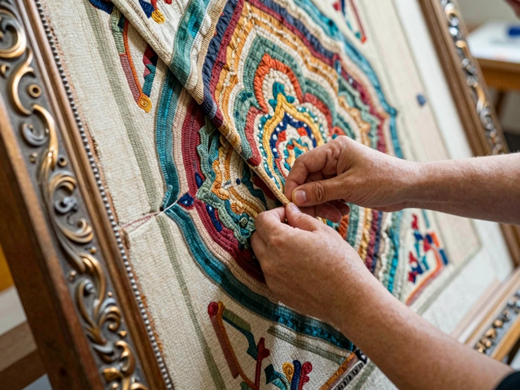 Professionele installatie van textiel